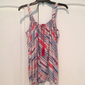 CAbi Tassel Tank (GREAT TOP FOR the 4th of JULY)